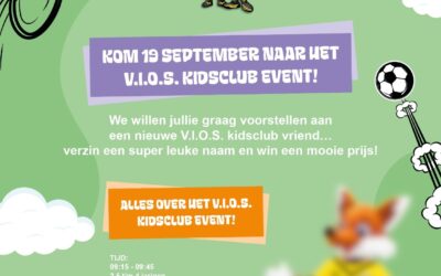 Zet 19 september vast in de agenda: de V.I.O.S. kidsclub gaat weer beginnen! 