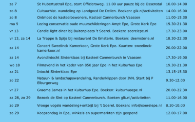 VVV Epe evenementen agenda november